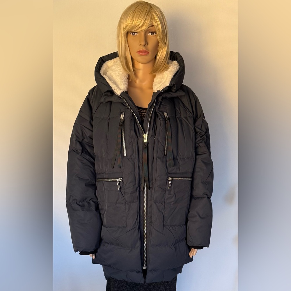 Orolay O92 Universe Women's Thickened Down Jacket Coat Navy Blue Size XL